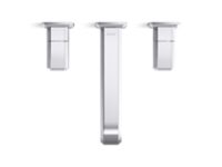 Wall Mount Widespread Sink Faucet, Elongated Spout 4