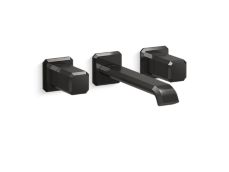 Bezel™ Wall Mount Widespread Sink Faucet, Elongated Spout
