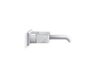 Wall Mount Widespread Sink Faucet, White Carrara Stone 3