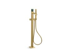 Bezel™ Freestanding Bath Faucet with Handshower, Guatemala Stone Handle