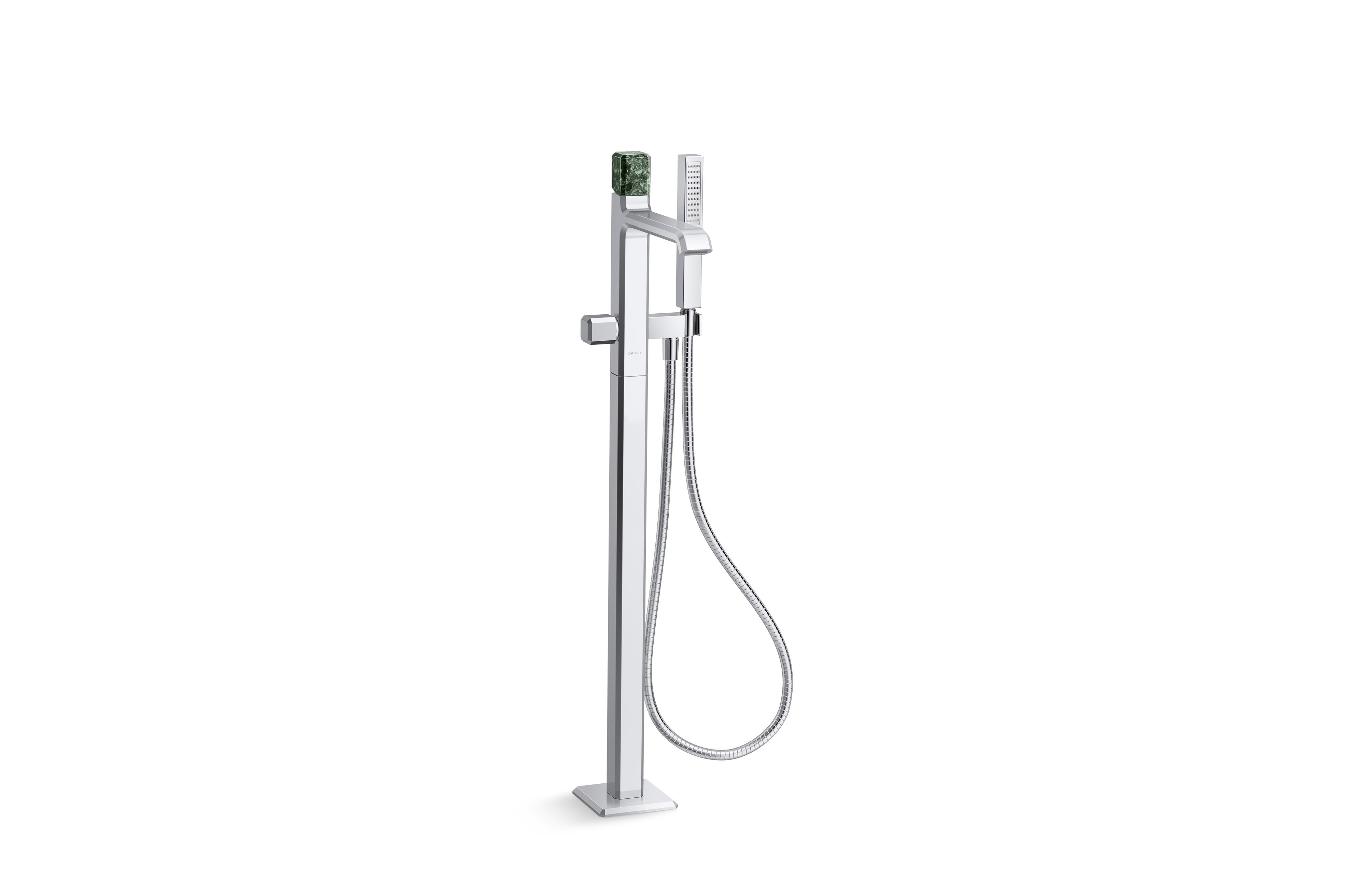Bezel™ — Freestanding Bath Faucet with Handshower, Guatemala Stone Handle