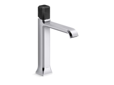 Single Control Sink Faucet, Tall Spout, Nero Marquina Stone