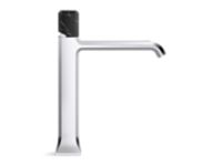 Single Control Sink Faucet, Tall Spout, Nero Marquina Stone 3