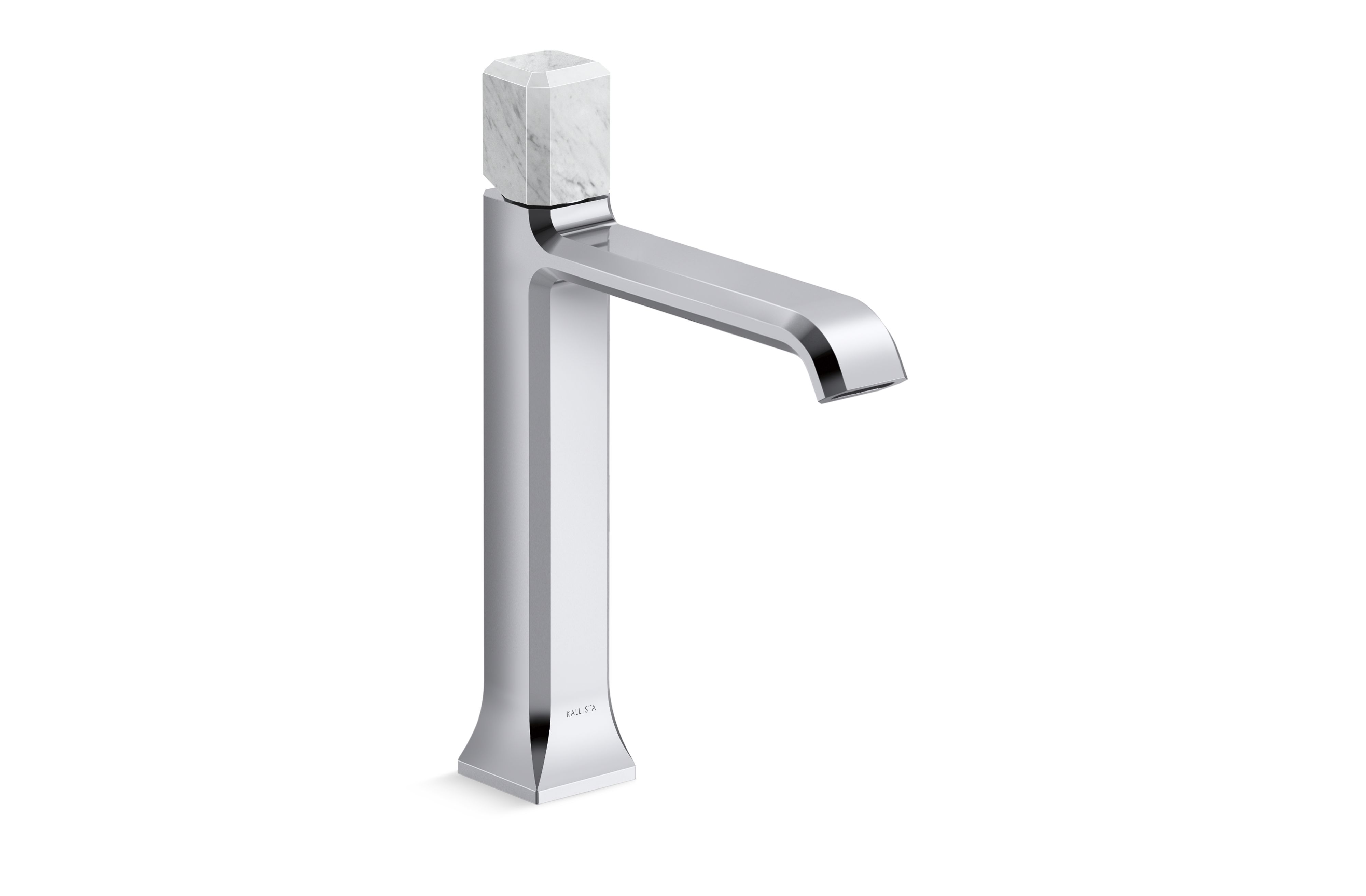 Bezel™ — Single Control Sink Faucet, Tall Spout, White Carrara Handle