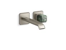 Bezel™ Wall Mount Single Control Sink Faucet, Elongated Spout, Guatemala Stone Handle
