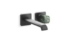 Bezel™ Wall Mount Single Control Sink Faucet, Elongated Spout, Guatemala Stone Handle