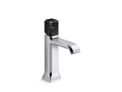 Single Control Sink Faucet, Nero Marquina Handle