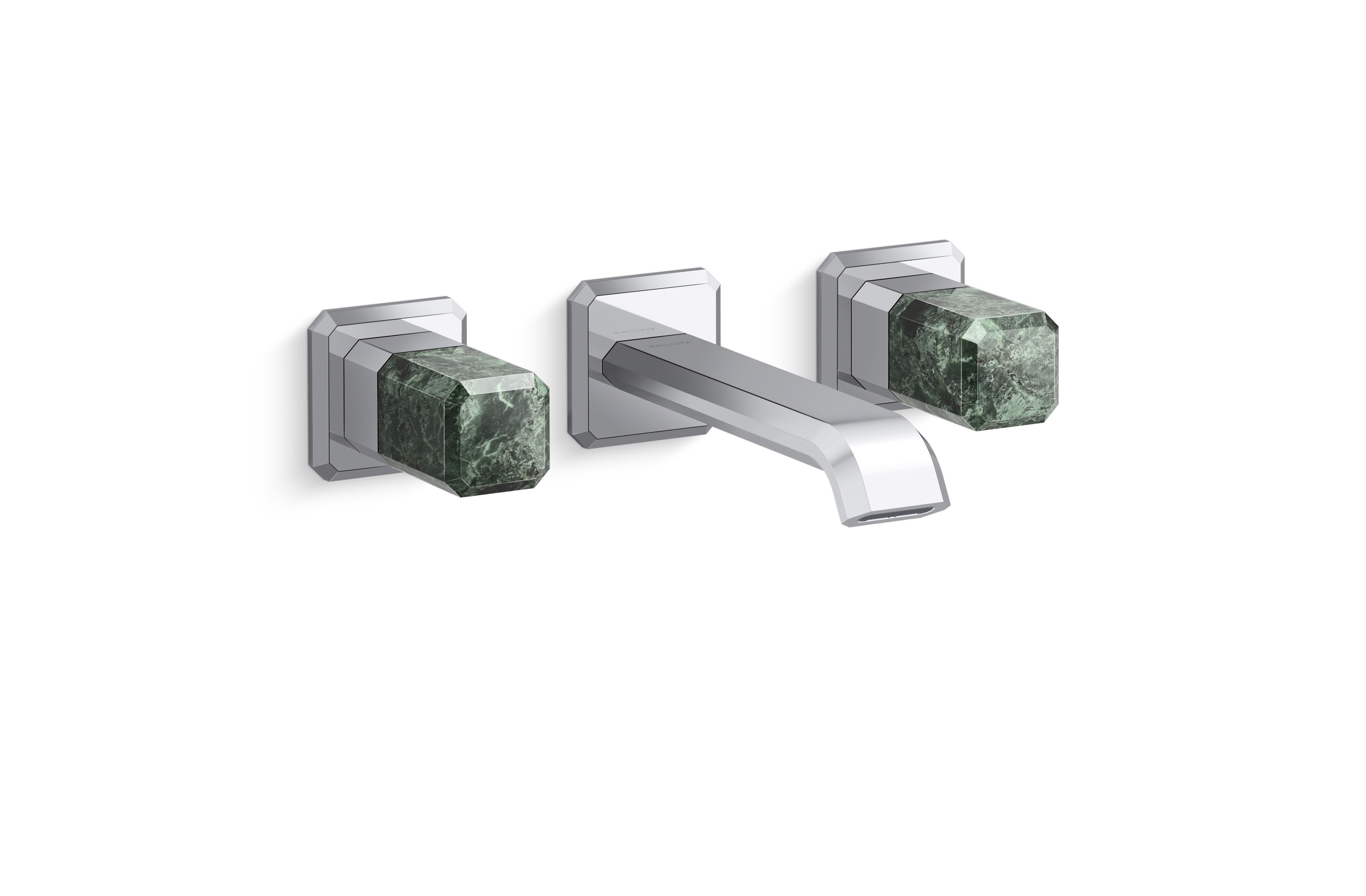 Bezel™ — Wall Mount Widespread Sink Faucet, Guatemala Stone Handles