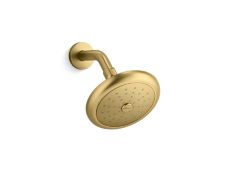 Round Contemporary Showerhead with Arm
