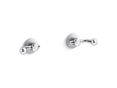 Wall-Mount Bath Faucet Handles, Crank