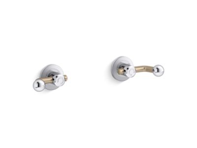 Wall-Mount Bath Faucet Handles, Crank