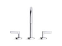 Sink faucet, gooseneck spout, lever handles 2