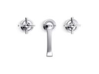 Sink Faucet, Traditional Spout, Cross Handles 5