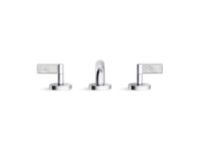 Sink faucet, low spout, white Carrara handles 3