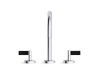 Sink faucet, gooseneck spout, Nero Marquina handles 2