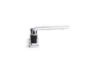 Sink faucet, low spout, Black Crystal knob handles 3