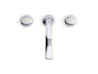 Sink faucet, arch spout, White Porcelain knob handles 4