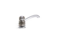 Sink faucet, low spout, flannel grey Saint-Louis crystal knob handles 3