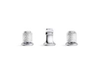 Sink faucet, low spout, clear Saint-Louis crystal knob handles 1