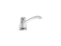 Sink faucet, low spout, clear Saint-Louis crystal knob handles 2