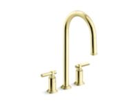 Pulldown Widespread Faucet, Arch Spout, Lever Handles 0 0