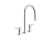 Pulldown Widespread Faucet, Arch Spout, Lever Handles 1 1