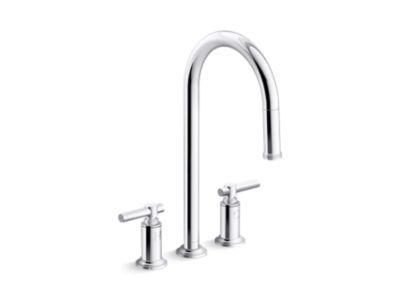 Pulldown Widespread Faucet, Arch Spout, Lever Handles