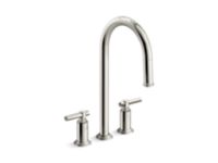 Pulldown Widespread Faucet, Arch Spout, Lever Handles 0 0