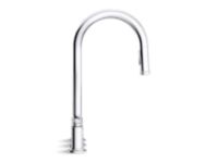 Pulldown Widespread Faucet, Arch Spout, Lever Handles 3 3