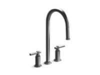 Pulldown Widespread Faucet, Arch Spout, Lever Handles 0 0