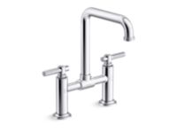 Deck-Mount Bridge Faucet, Tall Spout, Lever Handles 0 0