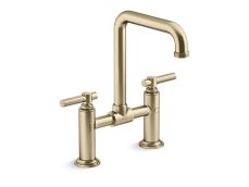 Central Park West® Deck-Mount Bridge Faucet, Tall Spout, Lever Handles