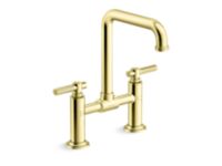 Deck-Mount Bridge Faucet, Tall Spout, Lever Handles 0 0