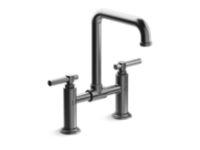 Deck-Mount Bridge Faucet, Tall Spout, Lever Handles 0 0