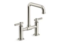 Deck-Mount Bridge Faucet, Tall Spout, Lever Handles 0 0