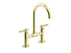 Central Park West® Deck-Mount Bridge Faucet, Arch Spout, Lever Handles