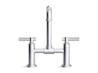 Deck-Mount Bridge Faucet, Tall Spout, Lever Handles 1 1