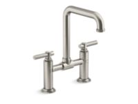 Deck-Mount Bridge Faucet, Tall Spout, Lever Handles 0 0