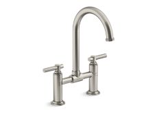 Central Park West® Deck-Mount Bridge Faucet, Arch Spout, Lever Handles