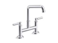 Deck-Mount Bridge Faucet, Lever Handles 0