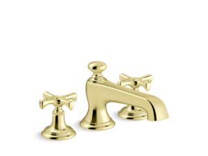 Deck-Mount Bath Faucet, Cross Handles