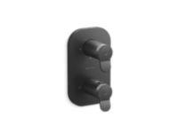 Stacked 2-Outlet Thermostatic Trim, Lever Handle 0