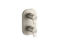Stacked 1-Outlet Thermostatic Trim, Lever Handle 0