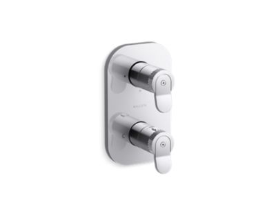 Stacked 1-Outlet Thermostatic Trim, Lever Handle