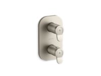 Stacked 3-Outlet Thermostatic Trim, Lever Handle 0