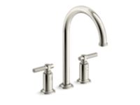 Swing Spout Widespread Faucet, Arch Spout, Lever Handles 0 0