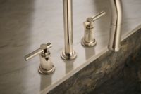 Pulldown Widespread Faucet, Arch Spout, Lever Handles 6 6