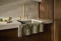 Pulldown Widespread Faucet, Arch Spout, Lever Handles 10 10