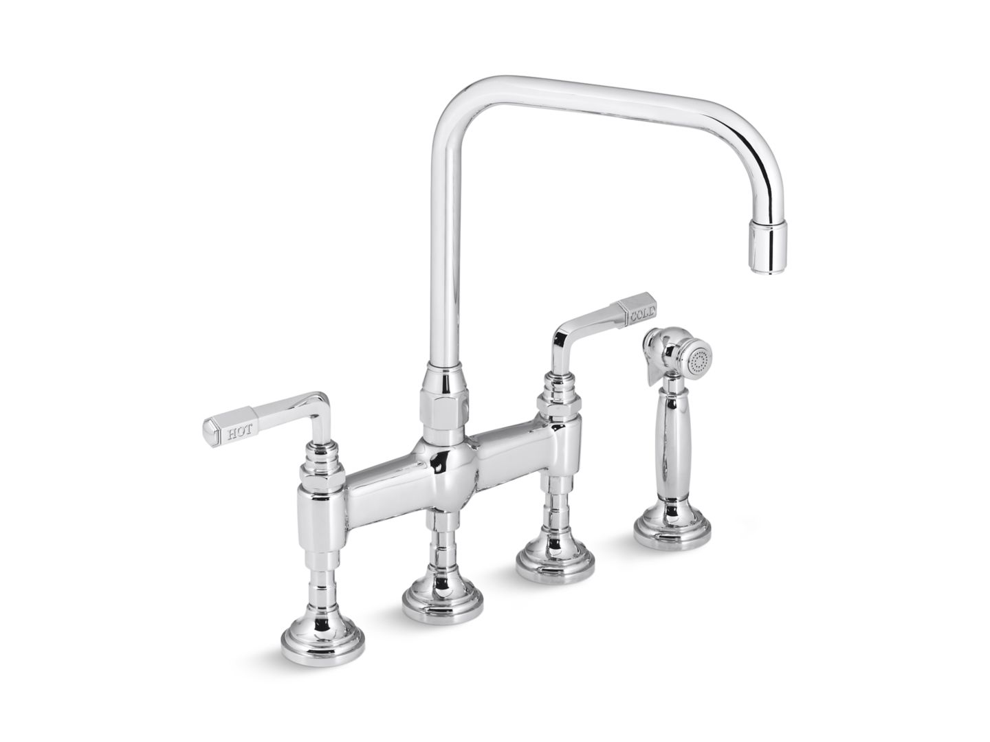 For Town Kitchen Faucet with Sidespray, Lever Handles