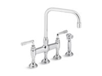 Kitchen Faucet with Sidespray, Lever Handles 1